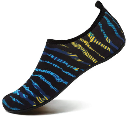 Beach Sock Barefoot Shoes Unisex Water Shoes Men Women Swimming Upstream Sneaker Quick Dry Light Yoga Aqua Shoe Striped Colorful