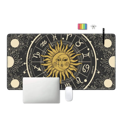 Moon Sun Planet Large XL Speed Version Game Computer Keyboard Office Table Mat tarot card Gaming Mouse Pad for PC Gamer Mousemad