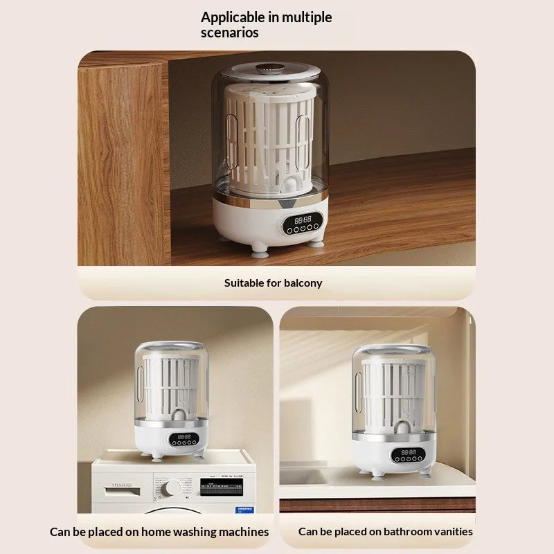 New USB Charging Washing Machine Portable Underwear Cleaner 3L Fully Automatic Socks Washing Machine Dehydratable Laundry Bucket