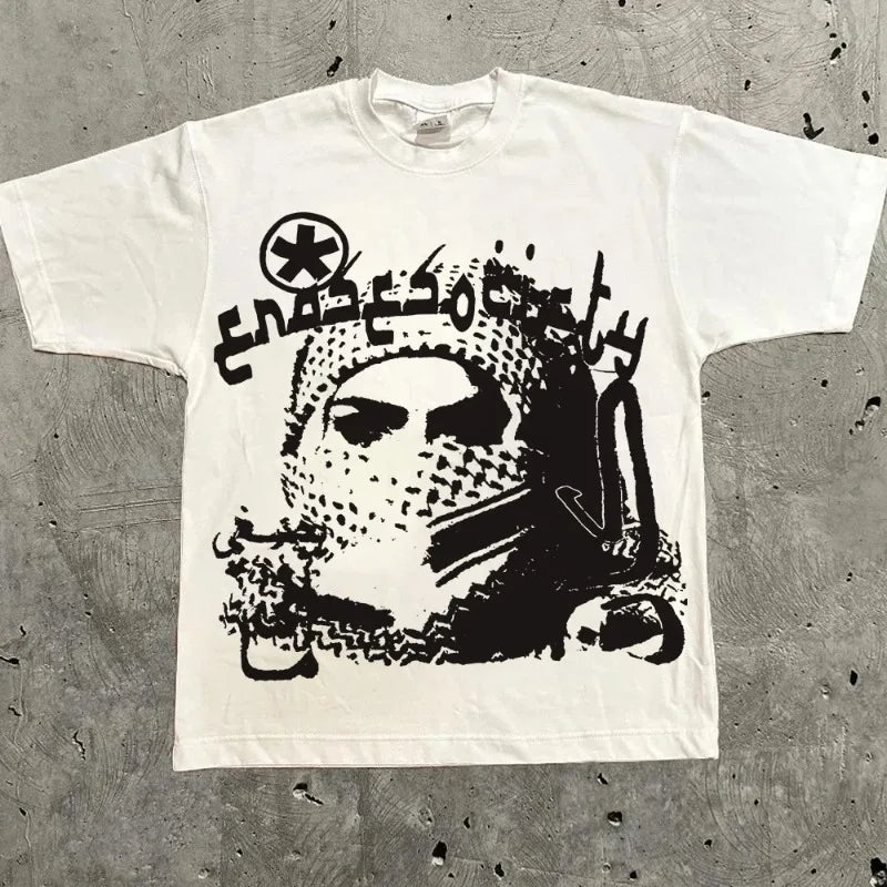 Hip Hop Original Style Letter Pattern T-shirt Y2K Style Men's T-shirt Summer Unisex Casual T-shirt Hip-hop