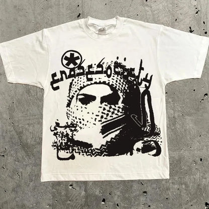 Hip Hop Original Style Letter Pattern T-shirt Y2K Style Men's T-shirt Summer Unisex Casual T-shirt Hip-hop