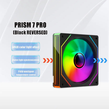 OEM PRISM 7 PRO Computer Chassis Fan 120mm 5V 3PIN ARGB 4 Pin PWM Quiet Cooling Fan 12V Large Air Volume 45.2CFM/600-1500RPM