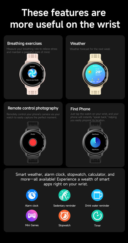 Smart Watch for Men Women Built-in GPS Fitness Watch with BT Calls 100+ Sport Modes IP68 Waterproof Smartwatch for Android iOS