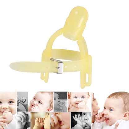 Baby Finger Protector Food Grade Silicone Anti-Bite Thumb Forefinger Cover Teether for Infant Kids Light Yellow Baby Finger
