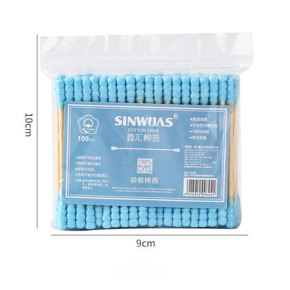 New in 100pcs Bamboo Baby Cotton Swab Cleaning of Ears Tampons Health Beauty Cotton Swab Ear Cleaning Sticks Makeup Disposable