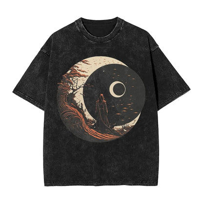 Bloodborne Darks Souls Washed T Shirts Streetwear Hip Hop Vintage T-Shirt  Tees Tops for Men Women Cotton Street Graphic Printed