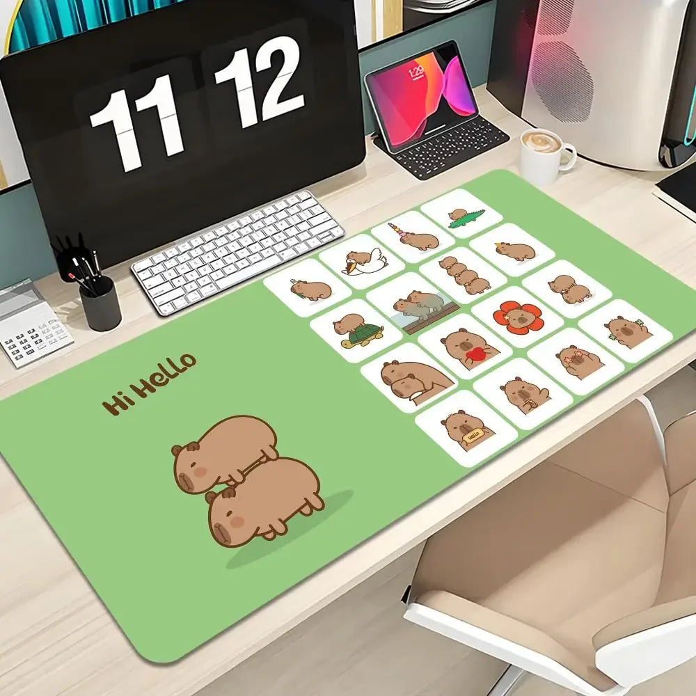 Cute Capybara Mouse Pad Keyboard Mousepad lauge 1200X600 mm Desk Mat PC Gamer Office Carpet Home Table pad