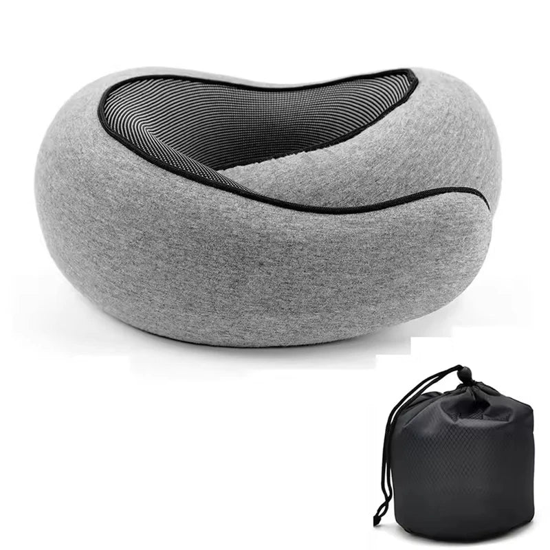 U-shaped Pillow Travel Drive Neck Pillow Memory Foam Protection Neck Support Portable Adjustable Soft Noon Break Sleep Pillows