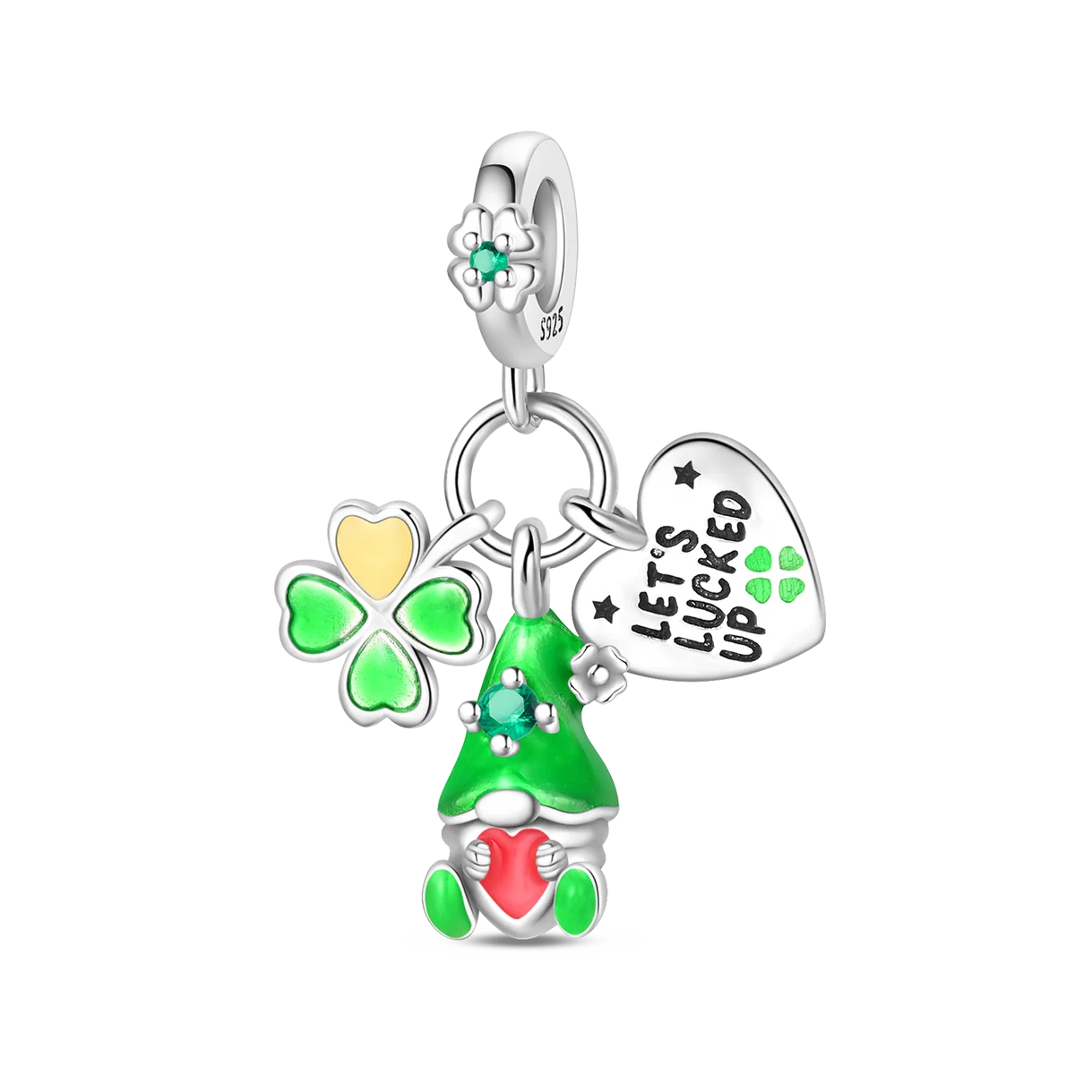 Lucky Clover Series Bead 925 Sterling Silver Original Charms Fit Pendant Charm Bracelet Dangle for Women DIY Fine Jewelry Making