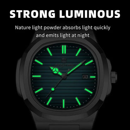PAAZOMU Top Luxury Brand Man Watch Sports Waterproof Luminous Date Men Wristwatch Square Dial Quartz Men's Watches High Quality