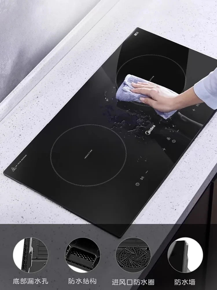 3500W High Power Embedded Induction Cooker Double Burner Smart Touch Control Electric Stove Plaque De Cuisson Gaz