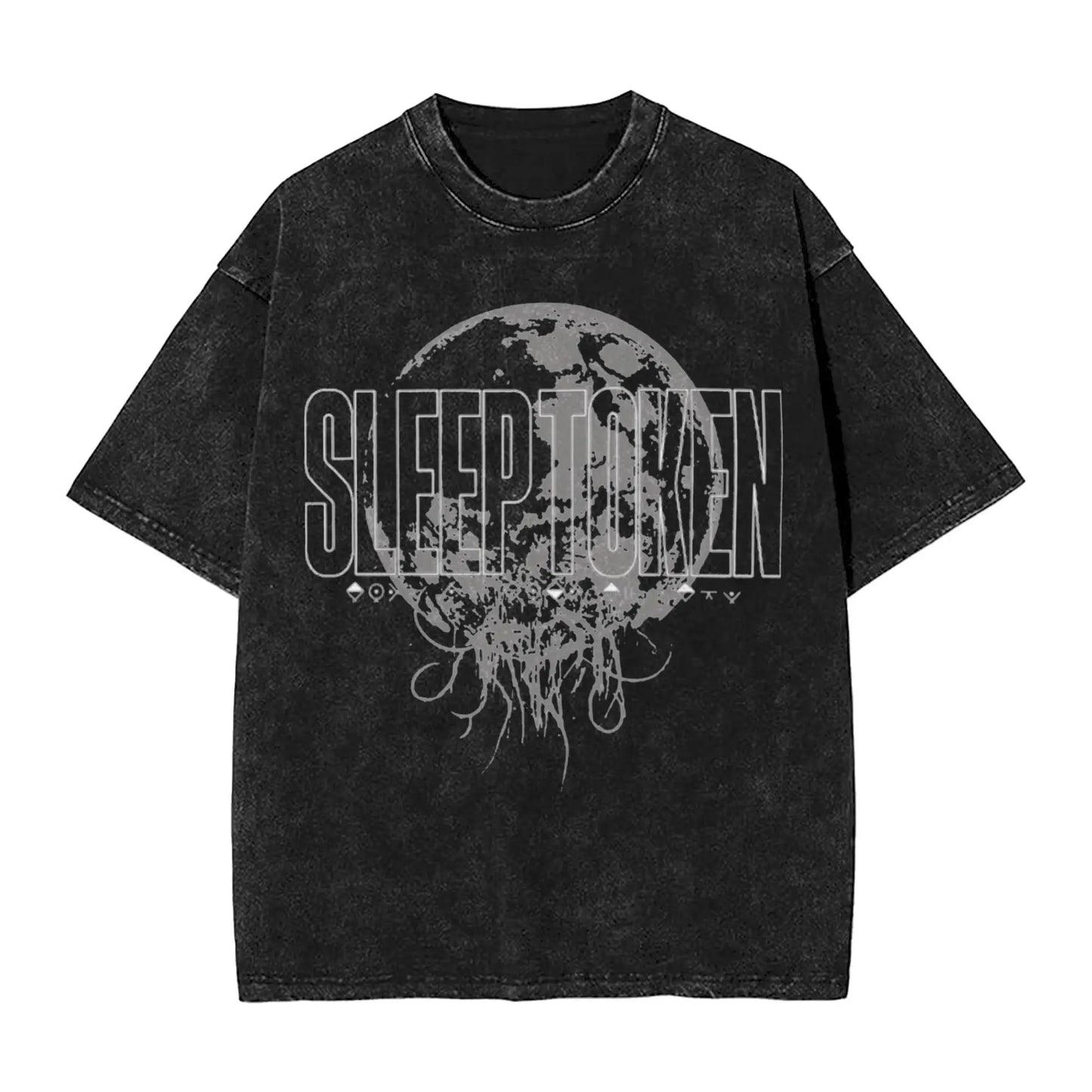Sleep Rock Music Tokensd Even In Arcadia T Shirt Hip Washed Short Sleeve High Street T-Shirt Fashion for Men Women Streetwear