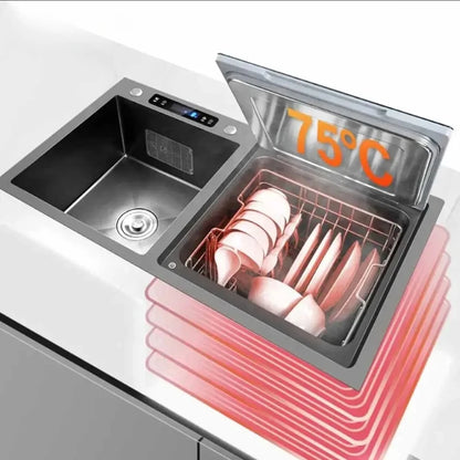 Integrated Sink Dishwasher Hot Design Dishwasher Sink Integrated 8 Sets Of Fully Automatic Household Purification Ultrasonic