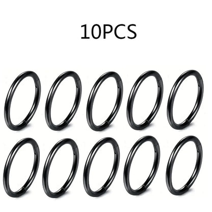 5/10Pcs 16G Nose Ring Hoop Stainless Steel Hinged Nose Rings Septum Clicker Tragus Helix Cartilage Daith Rook Earring Piercing