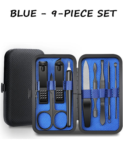 7/8/9pcs Manicure set Men Personal Care Tools Accessories Finger and Toe Nail Clippers Kit Professional Manicure Pedicure Kit