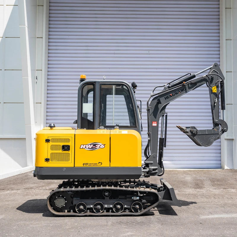 HW-26 China Mini Excavator Digger 2.5t Hydraulic Diesel Mini Excavator 2 ton  Agriculture Construction Excavator For Home Custom