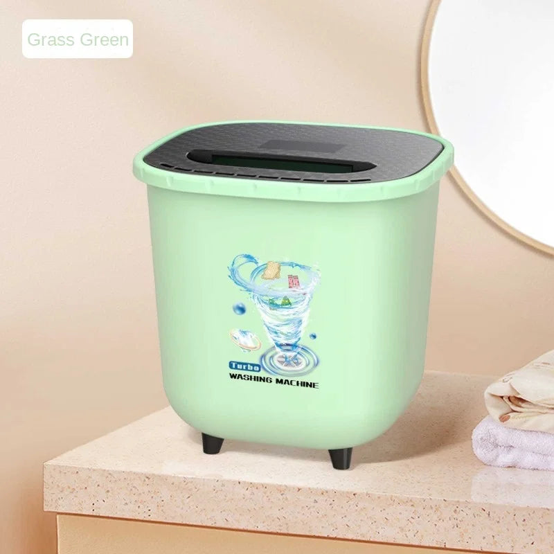 Mini turbo washing machine, small underwear washing machine, student dormitory, lazy portable sock washing artifact