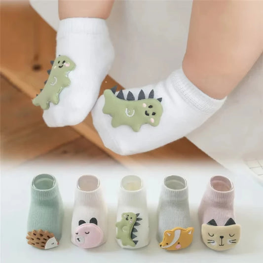 Baby Socks Girls Boys Toy Newborn Accessories Anti Slip Cartoon Animals Kids Toddlers Gift Clothes Children Infant Stuff Fruit