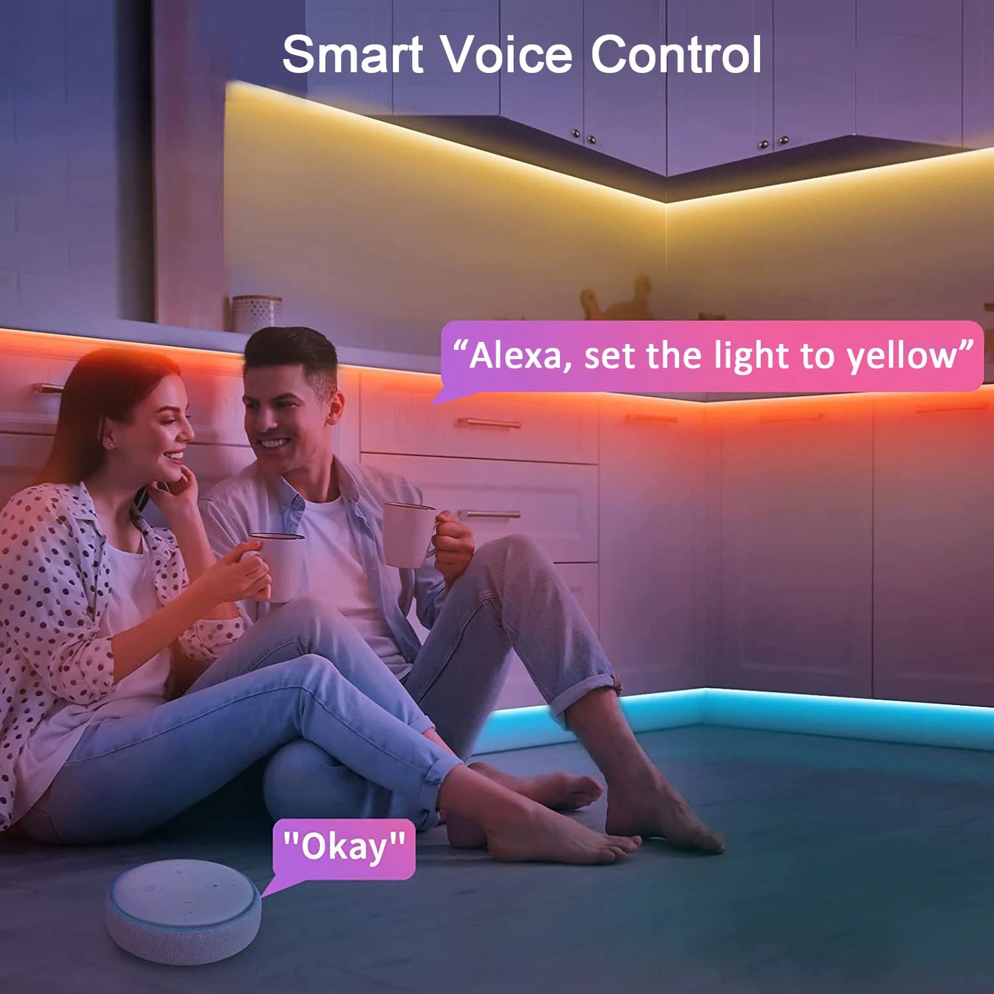 Tuya Smart Life Neon Strip Light DC12V RGB Flexible Led Neon Tape Light for Home Party Decor DIY, Work with Alexa Google Home