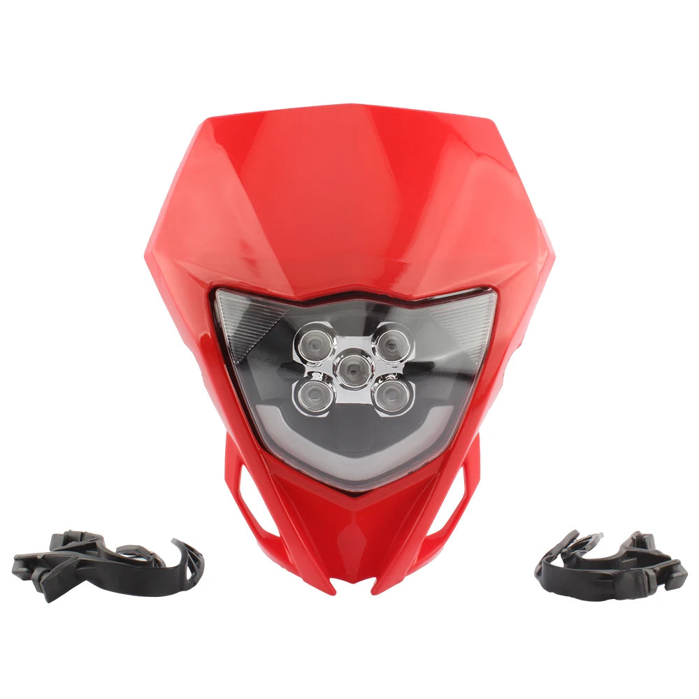 Motorcycle LED Headlight Plate for Yamaha WR YZ 250 450 Parts Headlamp Fairing Dirt Bike Supermoto Enduro Motocross Accessories