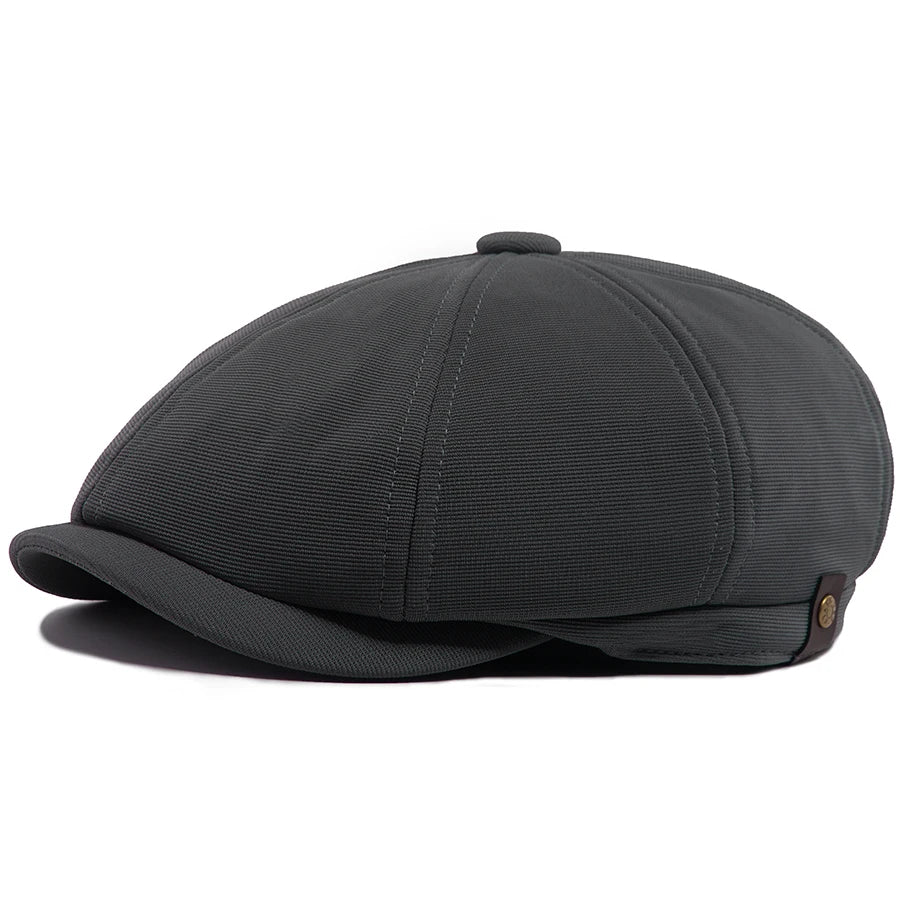 Beret Men&Women Spring Autumn Solid Patchwork Vintage Newsboy Cap Female Casual Retro Hat For Unisex Elastic Head Circumference