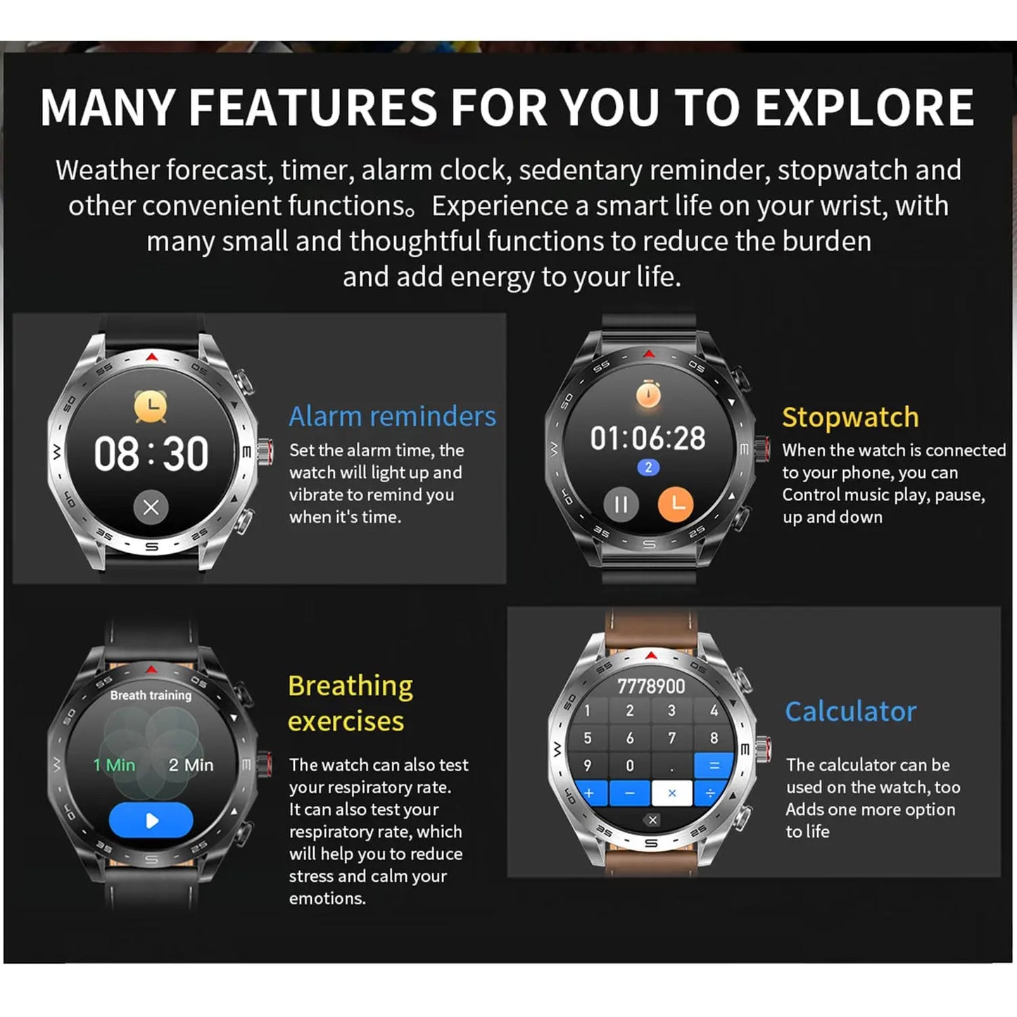 2024 New Smart Watch TWS 2-in-1 Bluetooth Earphones AI Voice SIRI Wake Up Motion Trajectory Tracker Men's and Women's Smartwatch