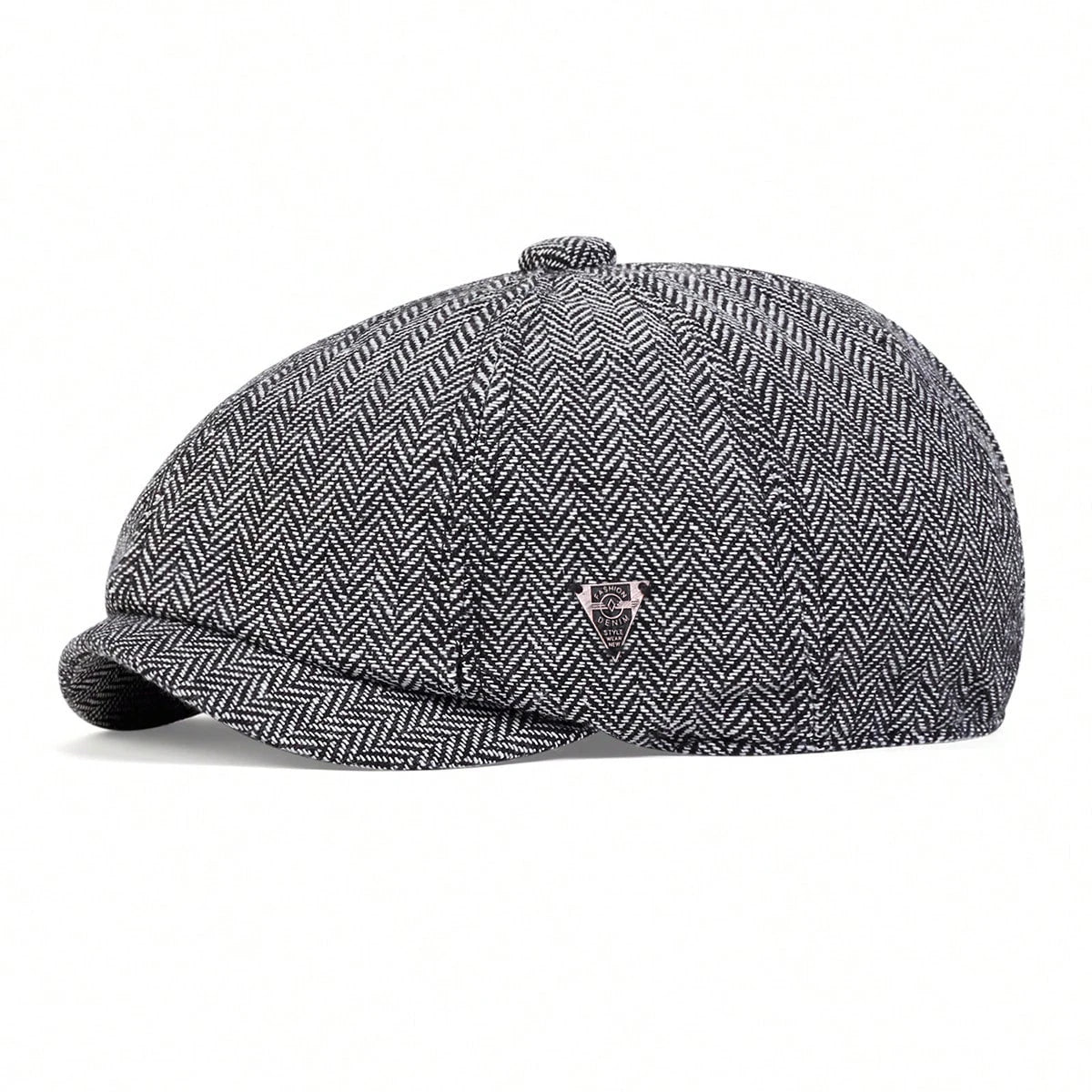 Unisex FASHION DENIM Letter Label Herringbone Newsboy Caps Men British Painters Hats Spring and Autumn Berets Hip Hop Berets