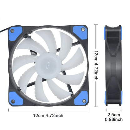 CPU Cooling RGB Silent Fan 120*120*25MM Chassis PC Accessories 120mm Gamer Computer Case 12V