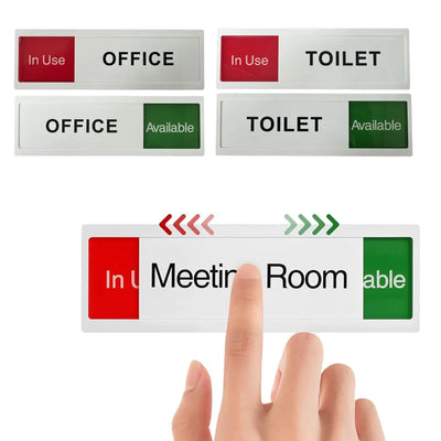 Company Sliding Sign Privacy Signboard Privacy Sign Meeting Reception Room Office Restroom Vacant Occupied Indicator Door Signs