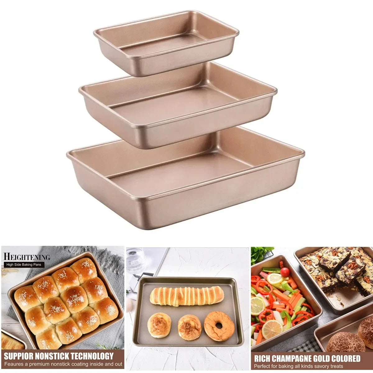 Oven Specific Carbon Steel Baking Tray Rectangular Non Stick Baking Dish Household Flat Bottomed Tray Cake Roll Steamed CakeTray