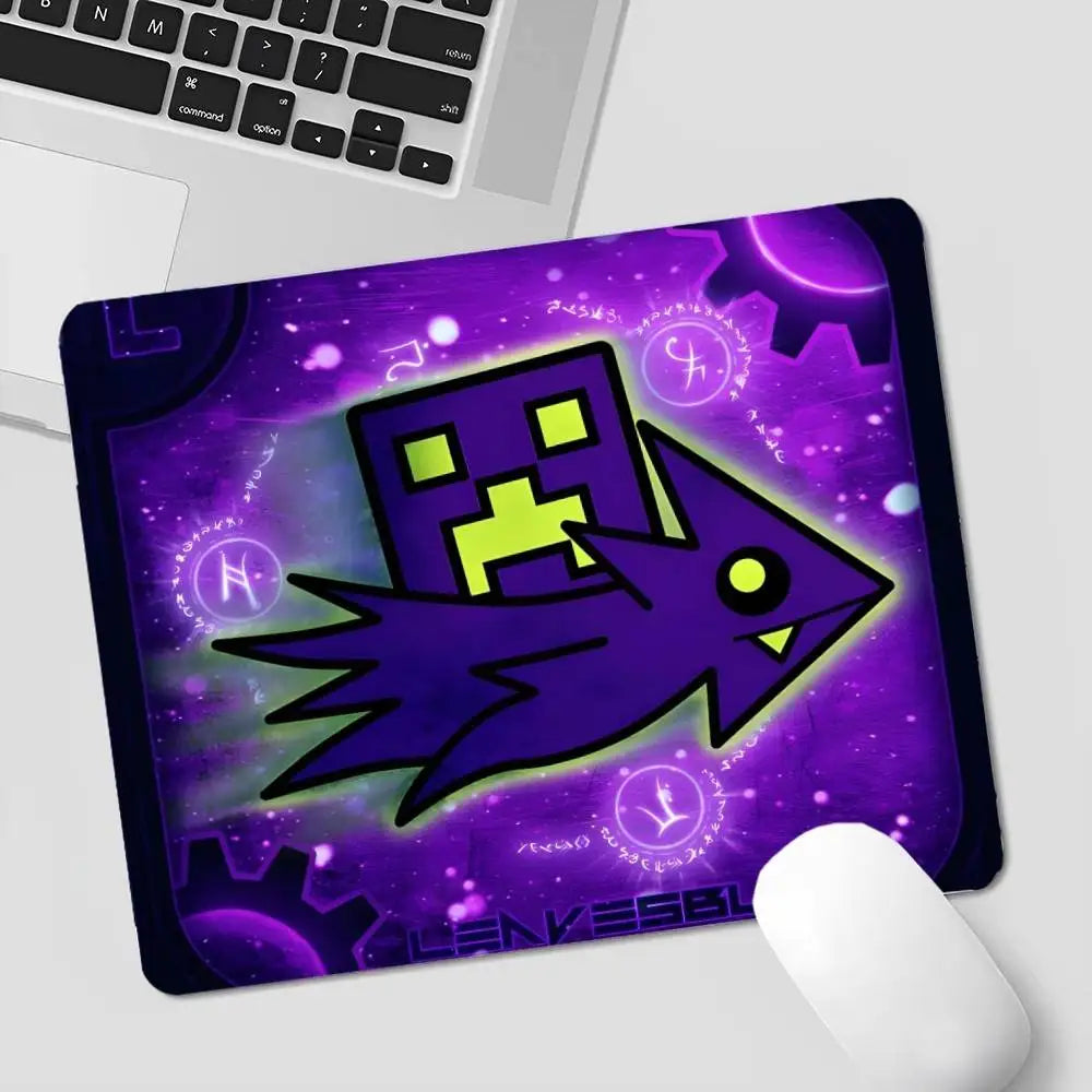 Cartoon Geometry Dash Video Game Office Student Gaming Thickened Large Pad Non-slip Cushion Mouse Pad for PC Computer Table