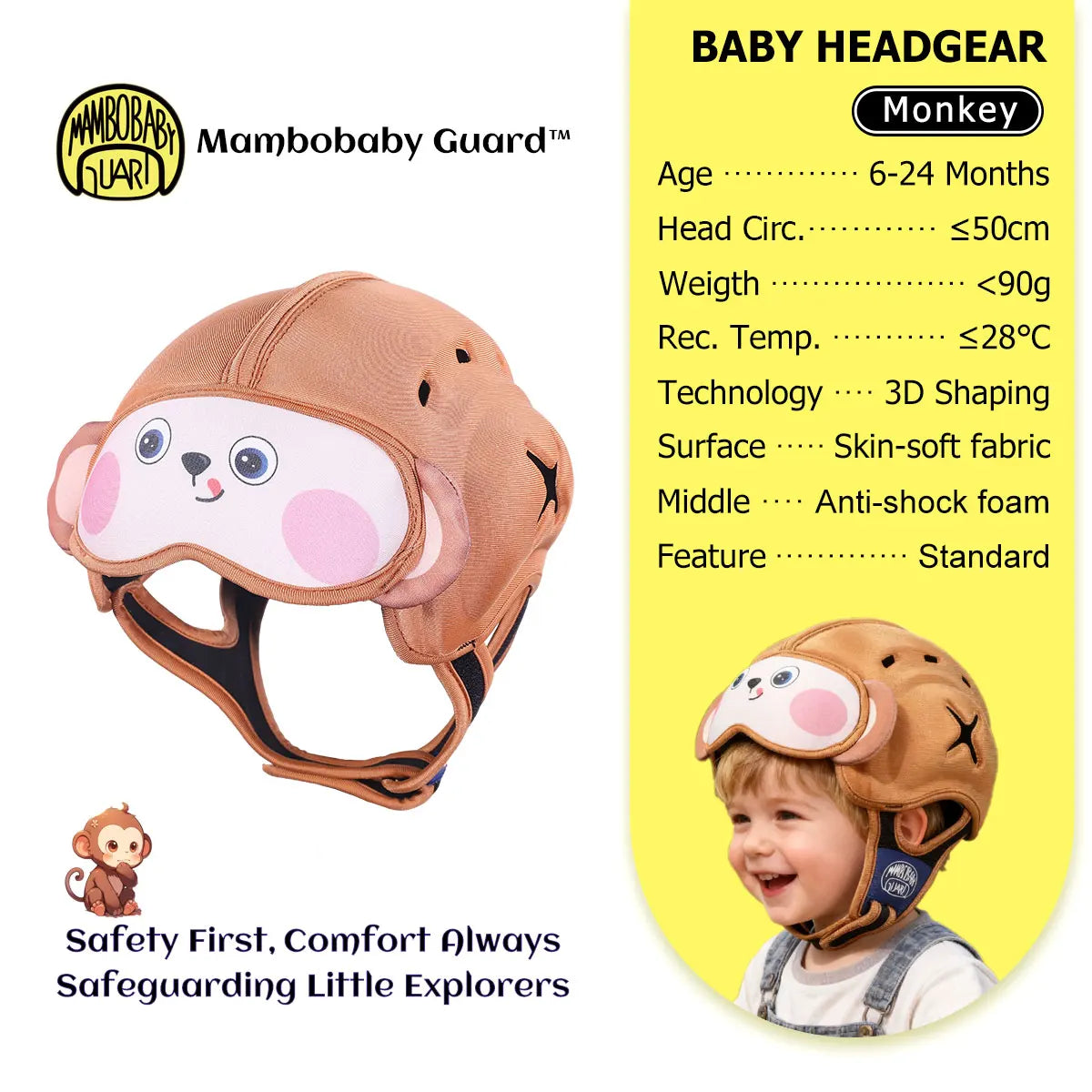 Mambobaby Guard Dropshipping 1 Safe Anti-Shock Baby Helmet Toddler Head Protector Infant Headgear Learn Crawl Walk for Bump Fall