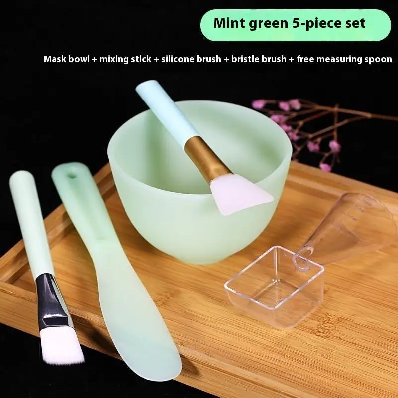 Face Skin Care Tool Set Silicone Facial Mask Brushes Beauty Salon Bowl Spoon Mask Mud Film Brush Skin Care DIY Beauty Tools