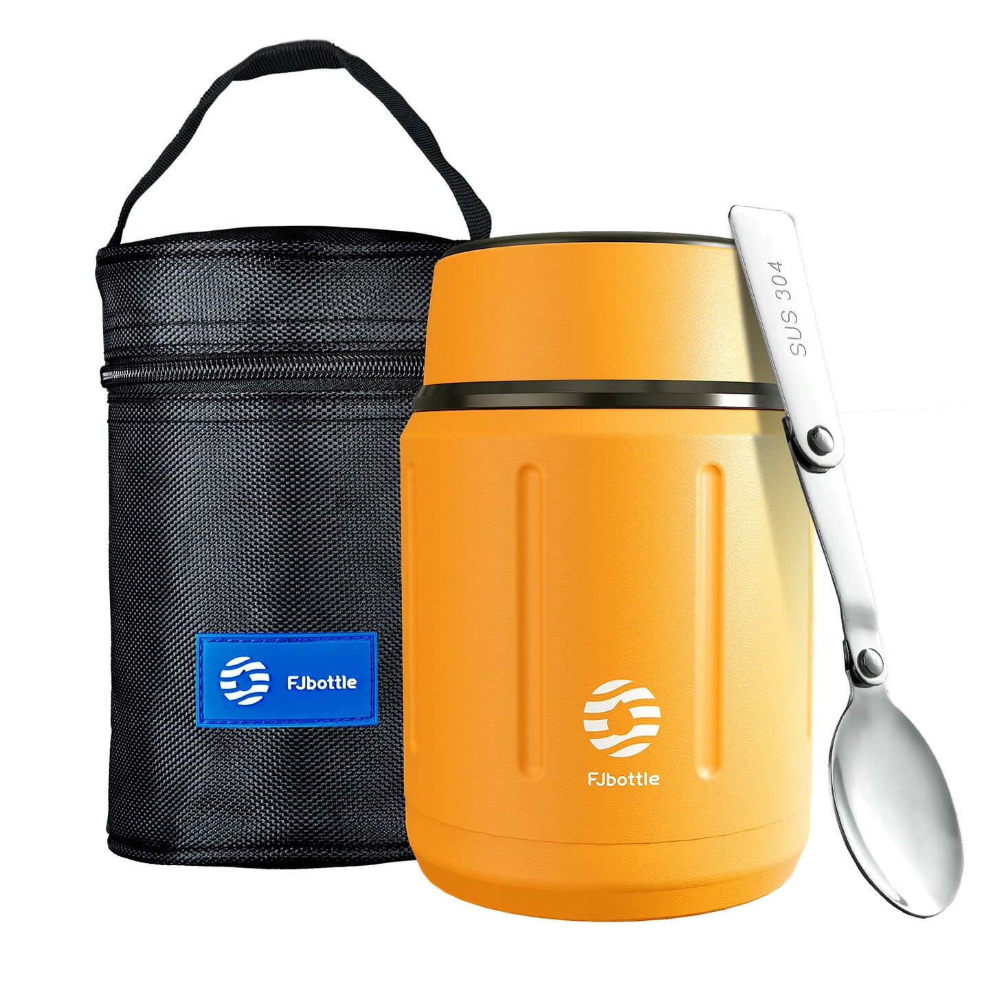 Fjbottle 500ml Food Thermos,  316 Stainless Steel Vacuum Insulated Food Jar With Spoon Kids Lunch Box
