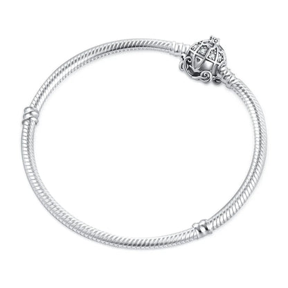 2025 New Disney Mickey Mouse Spider Man Heart Clip Original 925 Silver Plated Bracelet Love Buckle Bead Decoration DIY Women's