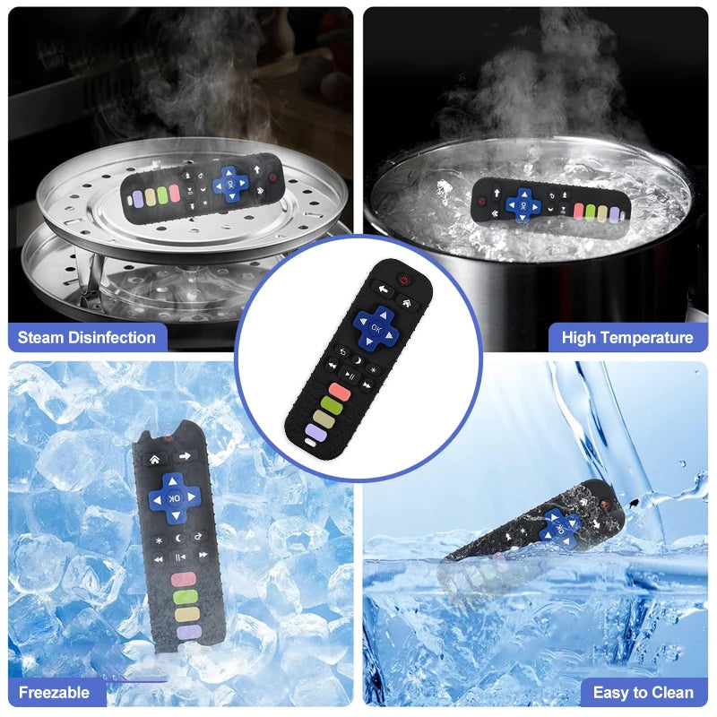 Baby Silicone Teether Toy TV Remote Control Shape Teething Chewing Toy soothing teething Pain Kids Teething Toy Baby Accessories