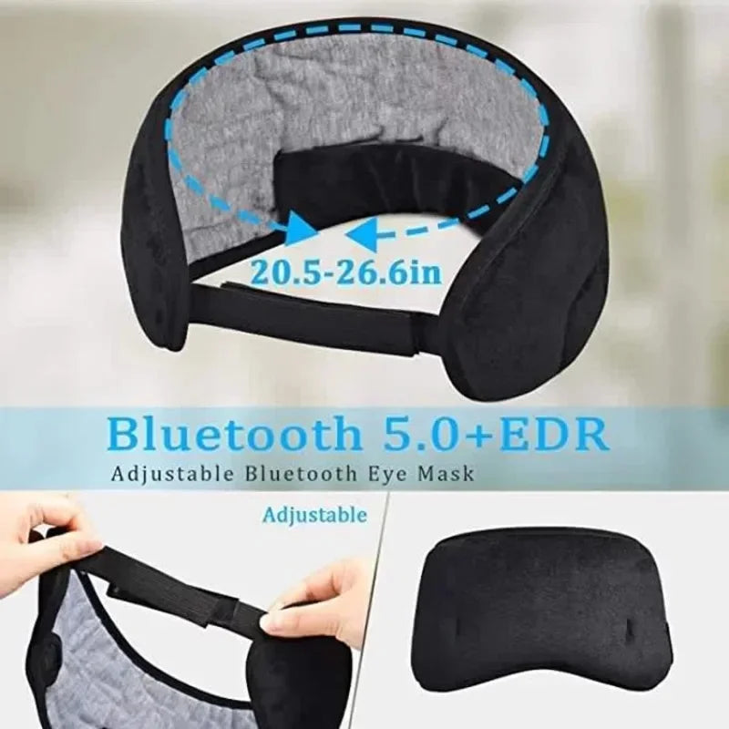 Smart Eye Mask Patch And Bluetooth Wireless Headphone 3D Sleep Mask Aid And Light-blocking Eye Cover