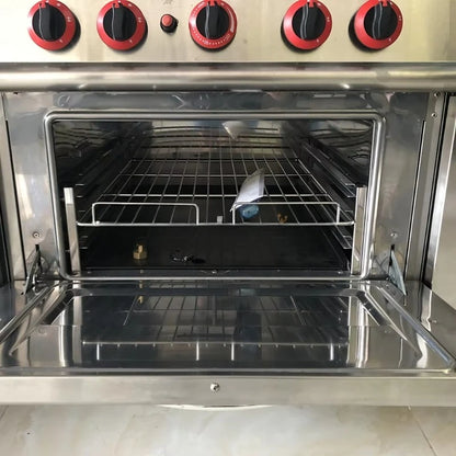 Double Oven Gas Ranges With 4  Burners Factory Sale Bakery Gas Cooker Gas Range With Oven customized
