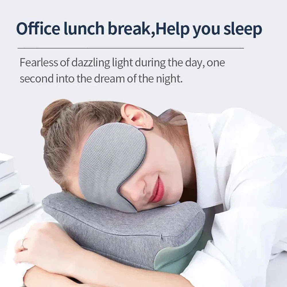 Eye Mask Ice Silk Warm And Cool Dual Use Sleeping Mask Adjustable Travel Light Blocking Breathable Eye Cover Blindfold Eye Patch