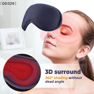3-level Hot Compress Massage Eye Mask Electric Heated Eye Massager Relieve Eye Strain Dark Circle Sleeping Mask Eyeshade〔DD329〕