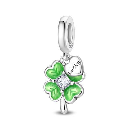 Lucky Clover Series Bead 925 Sterling Silver Original Charms Fit Pendant Charm Bracelet Dangle for Women DIY Fine Jewelry Making