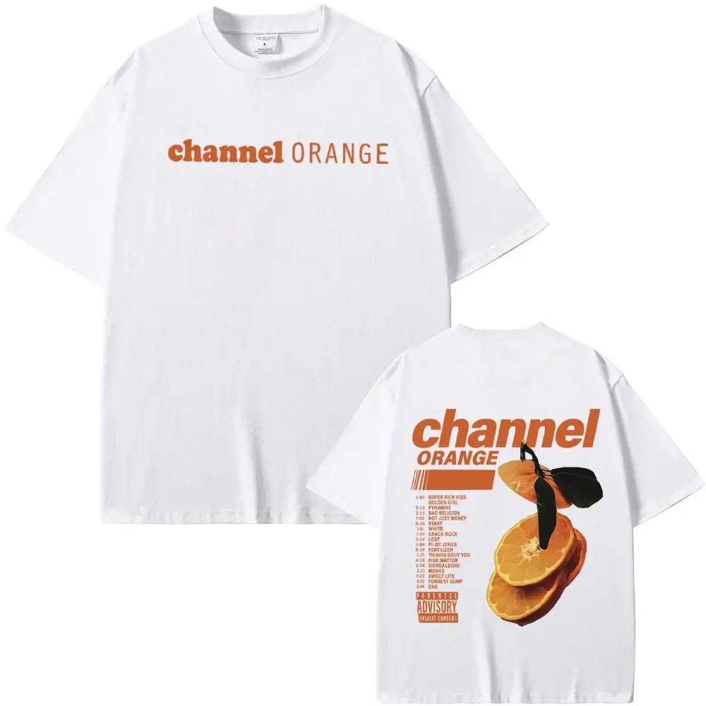 T-shirts Blond Hip Hop Vintage T Shirt Fashion Streetwear Rapper Frank Channel Orange Graphic Print Tshirt Ocean