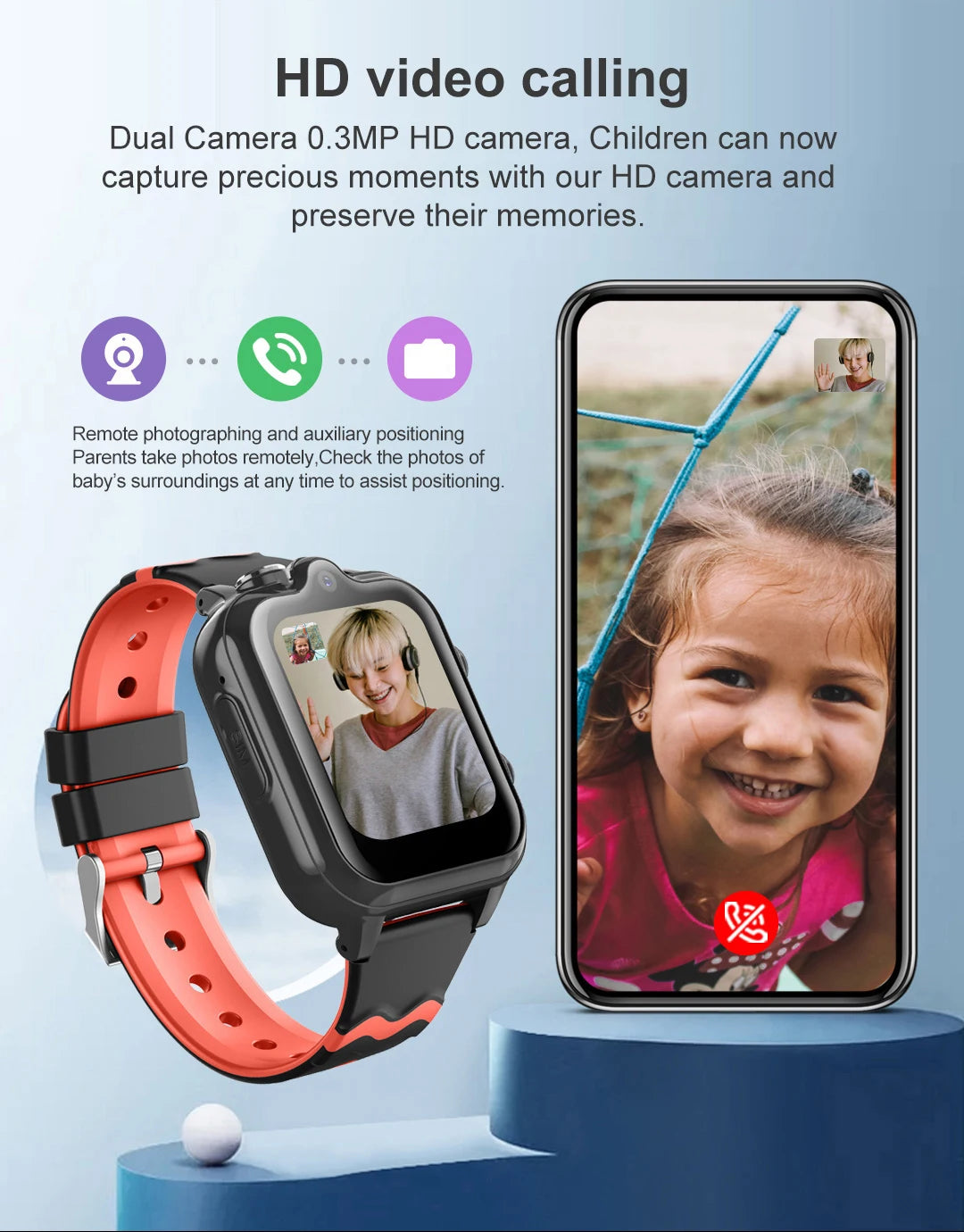 2025 New Smart Watches 4G Kids GPS AGPS LBS SOS Music Playback Dual Camera Smartwatch Waterproof 900mAh Boy Girl Children Gift