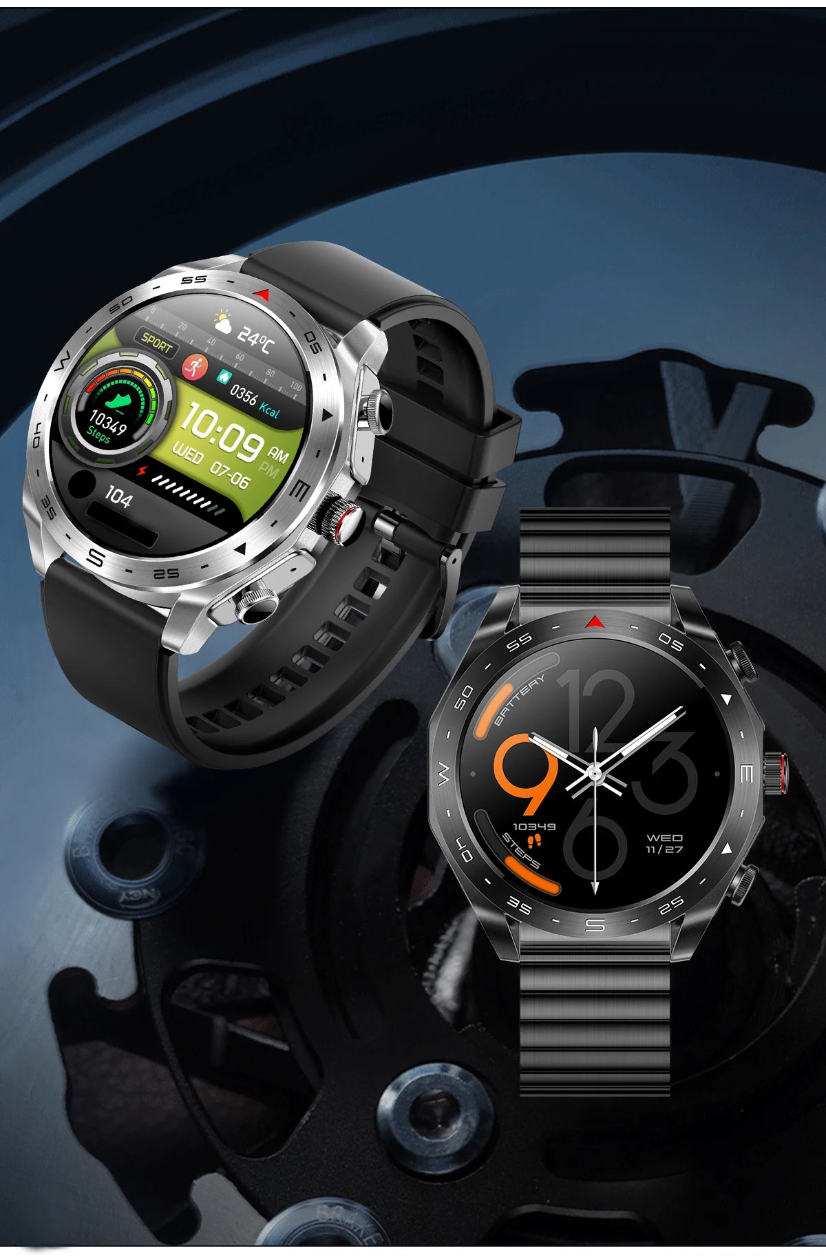 2024 New Smart Watch TWS 2-in-1 Bluetooth Earphones AI Voice SIRI Wake Up Motion Trajectory Tracker Men's and Women's Smartwatch