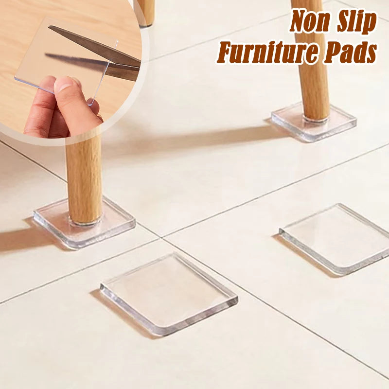 Silicone Anti Vibration Mat Washing Machine Anti-Vibration Pads Transparent Non-Slip Feet Protectors Clear Furniture Pads