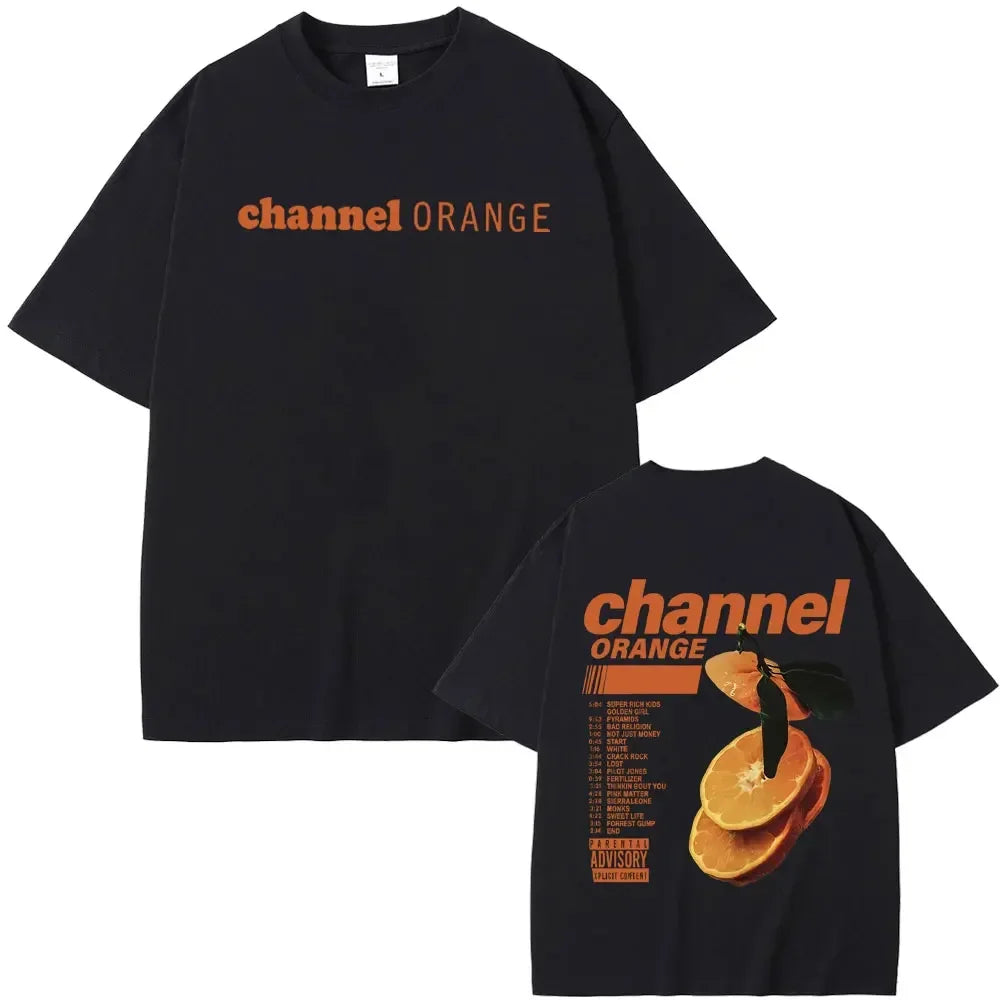 T-shirts Blond Hip Hop Vintage T Shirt Fashion Streetwear Rapper Frank Channel Orange Graphic Print Tshirt Ocean