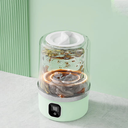 Cordless Small Washing Machine Rechargeable Automatic Laundry Cup 3000mAh Portable Washing Machine for Travel Home and Dormitory