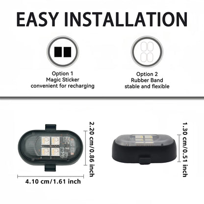 Upgrade RGB Car Atmosphere Lights, Larger Battery & Brighter, Type-C Charging Cable, Wireless Remote Multi-Mode for Car Motorcyc
