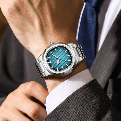PAAZOMU Top Luxury Brand Man Watch Sports Waterproof Luminous Date Men Wristwatch Square Dial Quartz Men's Watches High Quality