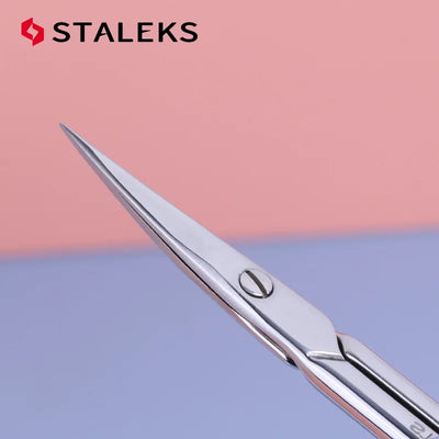 STALEKS SC-21-1 Nail Cuticle Scissors Stainless Steel Eyebrow Scissors Manicure Remove Dead Skin Trim Nose Hair Makeup Tool